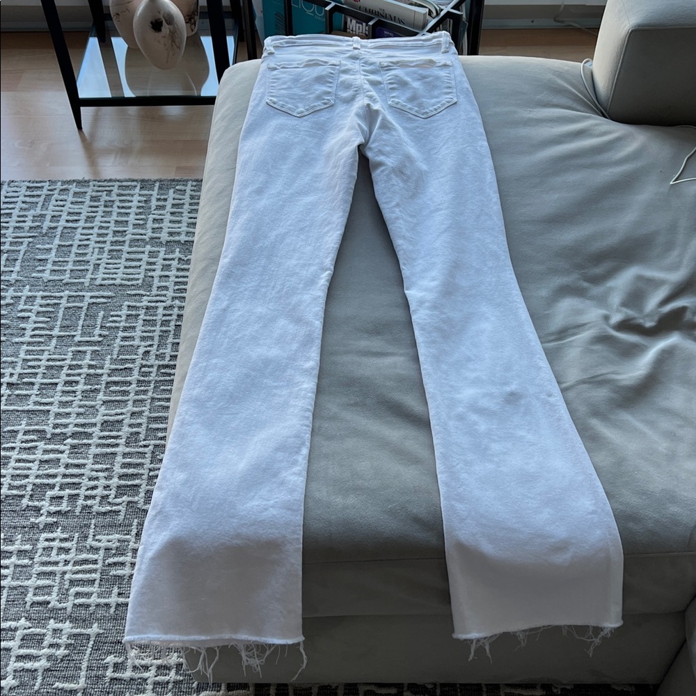 New L'AGENCE Ruth High-Waisted Straight Jeans in Blanc Size 25 - Picture 6 of 6